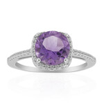 Anillo en plata con Amatista