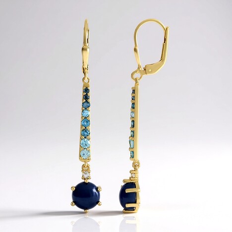 Orecchini in argento con Opale Blu (KM by Juwelo)