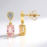 Orecchini in oro con MORGANITE MARROPINO