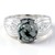 Anello da uomo in argento con Ossidiana Fiocco di Neve