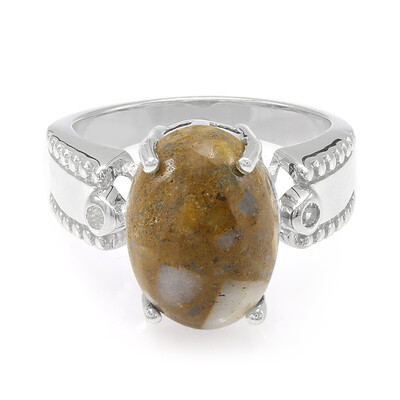 Bague en argent et Quartz Dinosaure