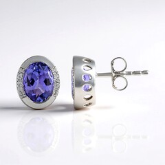 Orecchini in oro con Tanzanite AAA (de Melo Gold)