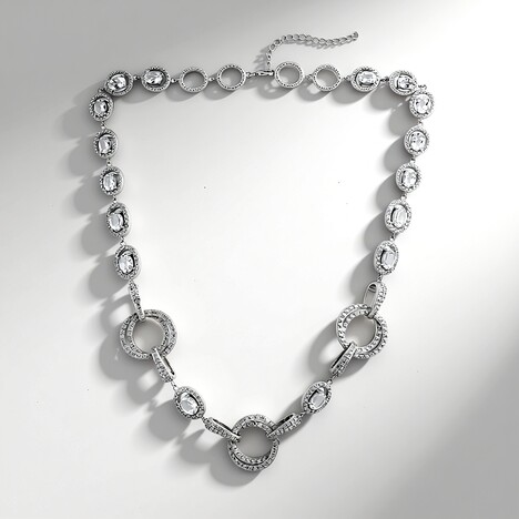 Collana in argento con Topazio Bianco