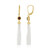 Boucles d'oreilles en argent et Calcédoine blanche (KM by Juwelo)