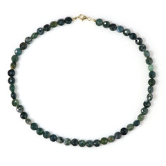 Collar en plata con Ágata de musgo