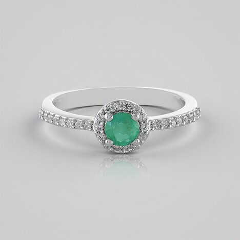 Anello in argento con Smeraldo Russo