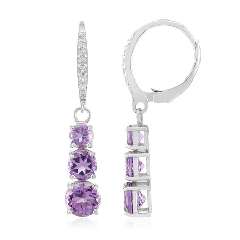 Amethyst-Silberohrringe