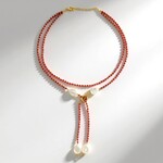 Collana in argento con Perla d'Acqua Dolce Bianca (Riya)