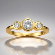Anello in oro con Diamante SI1 (G) (Annette)