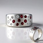 Anello in argento con Spinello Rosso