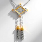 Collana in argento con Diamante I1 (H) (Gems en Vogue)