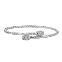 Brazalete en plata con Zircón (Adela Silber)