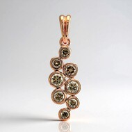 Pendentif en or et Diamant rose de France SI1 d'Argyle  (Annette)