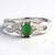 Anello in argento con Crisoprasio Imperiale