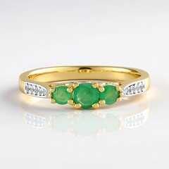 Anello in argento con Smeraldo Socoto