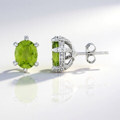 Orecchini in argento con Peridoto (de Melo Essence)