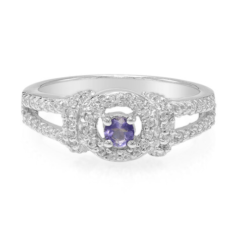 Zilveren ring met een Ceylon ioliet