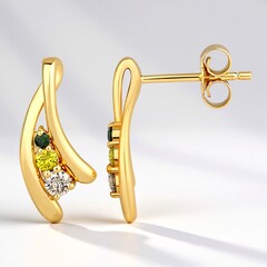 Orecchini in oro con Diamante Cioccolato I2 (SUHANA)