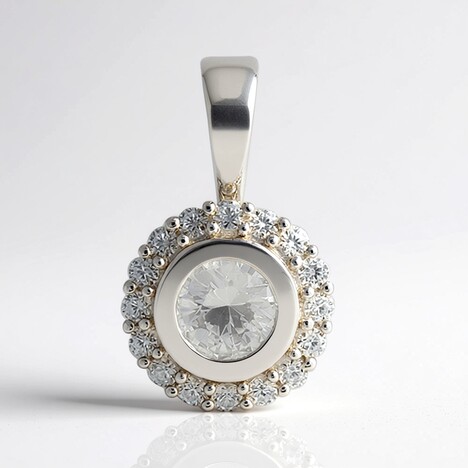 Ciondolo in argento con Danburite