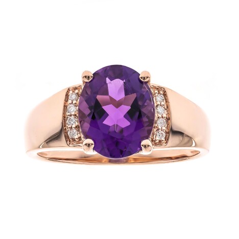 Gouden ring met een amethist