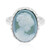 Bague en argent et Agate verte