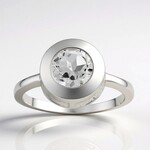 Anello in argento con Topazio Bianco