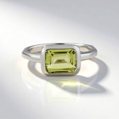 Anello in argento con Quarzo Limone
