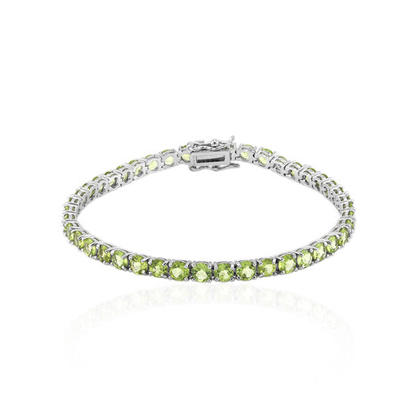 Burmesischer Peridot-Silberarmband