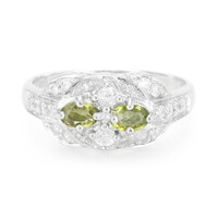 Bague en argent et Tourmaline cuprifère