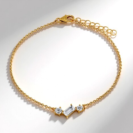 Bracciale in argento con Topazio Bianco