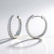 Orecchini in argento con Zircone (Adela Silber)