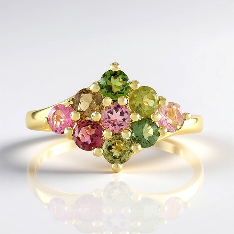 Anello in argento con Tormalina Rosa