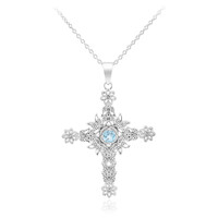 Collana in argento con Topazio Blu Cielo