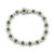 Zilveren armband met Zambia-smaragdstenen (Gems en Vogue)
