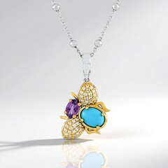 Collana in argento con Turchese Sleeping Beauty (Dallas Prince Designs)