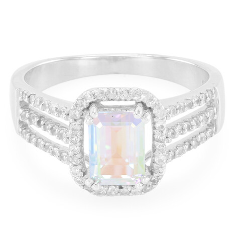 Anello in argento con Topazio Moonlight