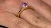 Zilveren ring met een kunziet