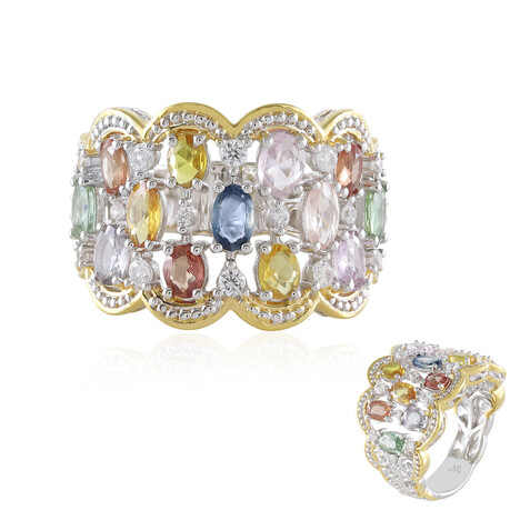 Blue Sapphire Silver Ring (Gems en Vogue)