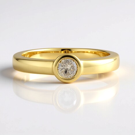 Anello in argento con Diamante Cioccolato I2