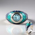 Anello in argento con Topazio Blu Cielo (Adela Silber)