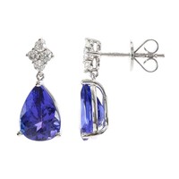 Pendientes en oro con Tanzanita AAA (CIRARI)