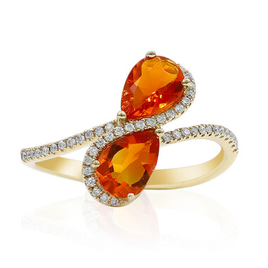 Mexikanischer Feueropal-Goldring (CIRARI)