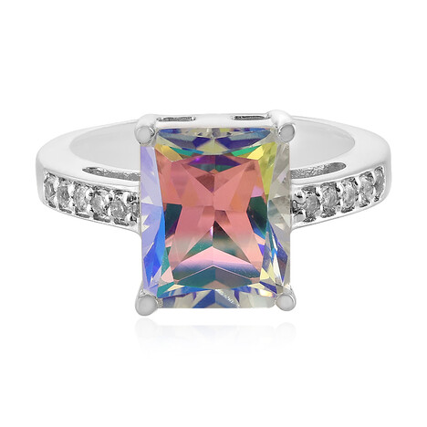 Regenbogen-Topas-Silberring