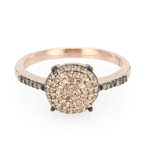 Chocolate Diamond Silver Ring