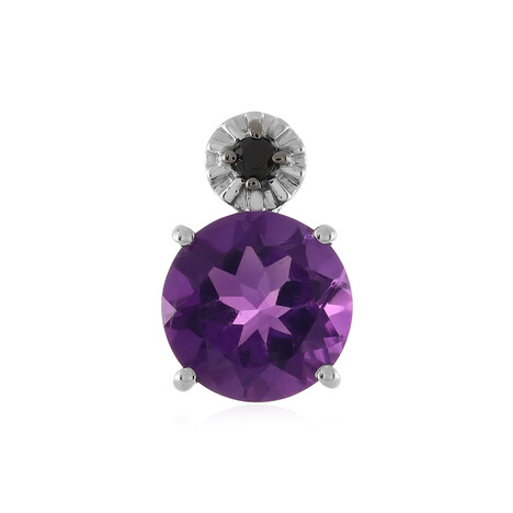 Sambia-Amethyst-Silberanhänger