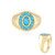 Zilveren ring met een neon blauwe apatiet