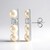 Boucles d'oreilles en argent et Perle blanche de culture d'eau douce (TPC)