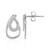 Zilveren oorbellen met zirkonen