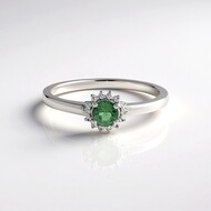 Anello in argento con Apatite Cromo