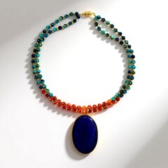 Collana in argento con Lapislazzuli (Adela Silber)